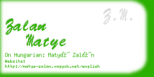 zalan matye business card